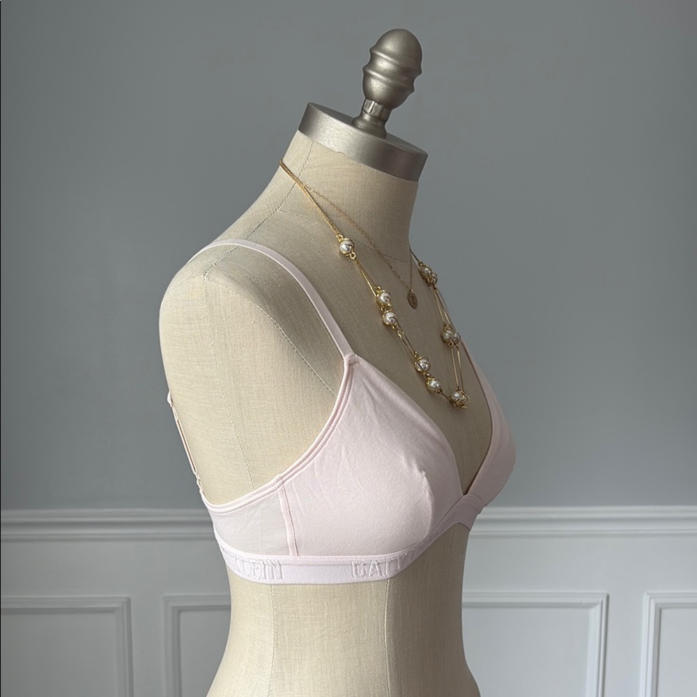 Calvin Klein Light Pink Triangle Bralette - Picture 2 of 5